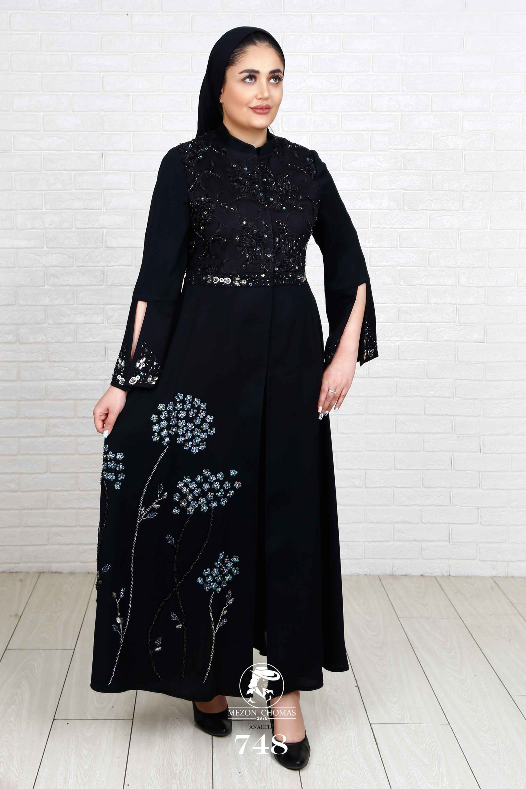 748-آناهیتا-مشکی مانتو مدل آناهیتا - Image 1